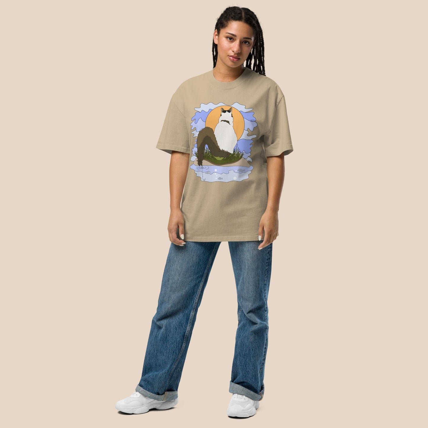 Finn Fishercat Oversized faded t-shirt