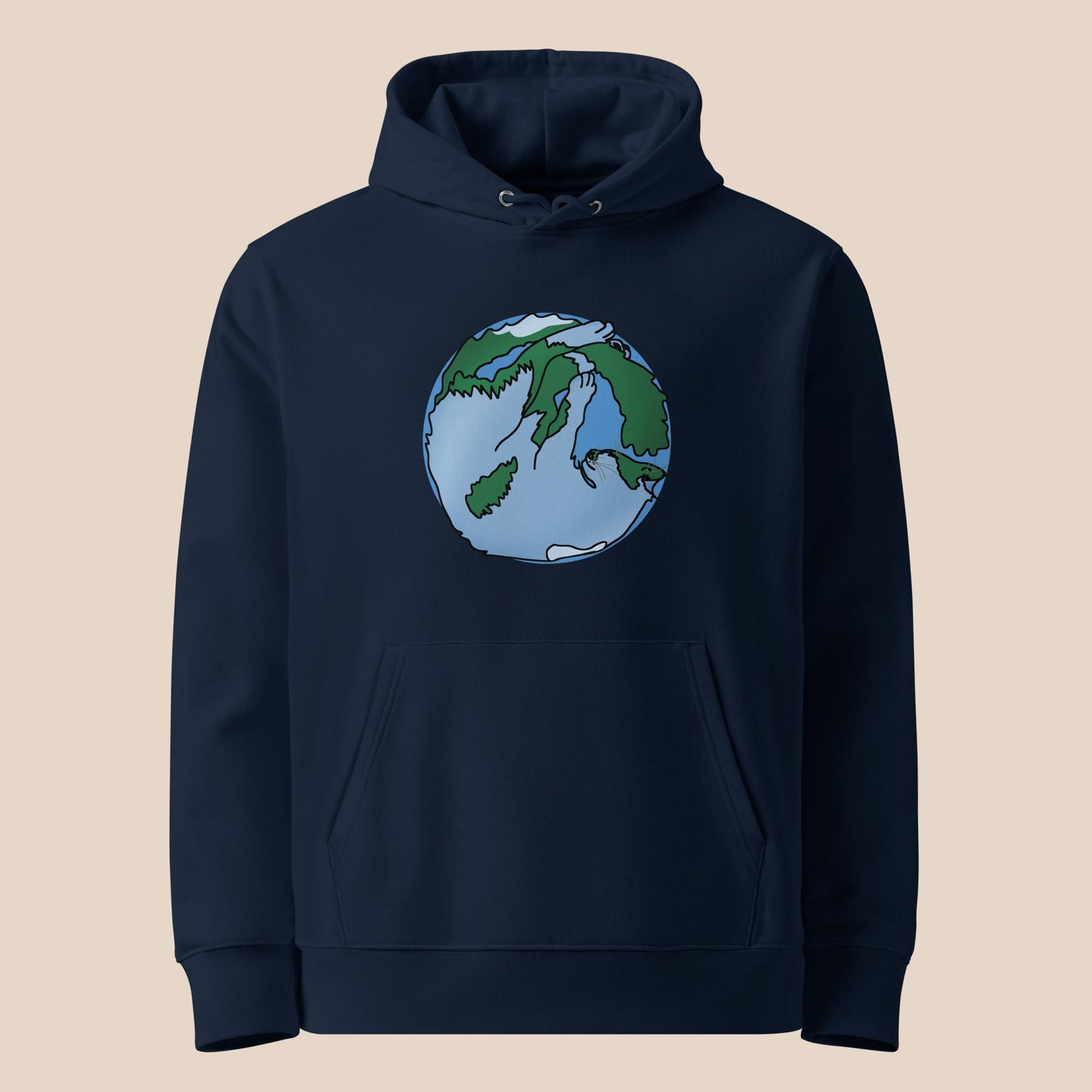 Cat Planet Finn essential eco hoodie