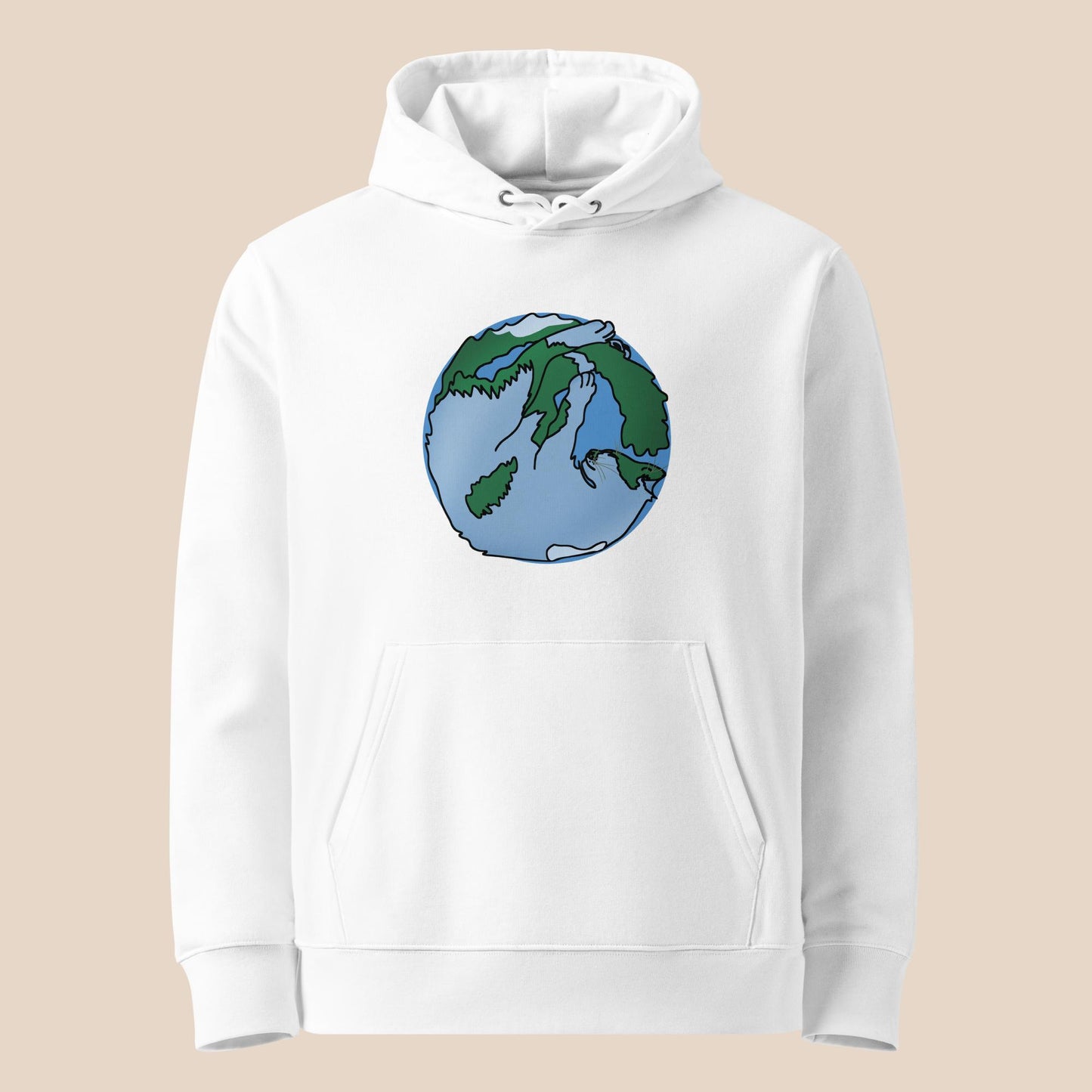 Cat Planet Finn essential eco hoodie