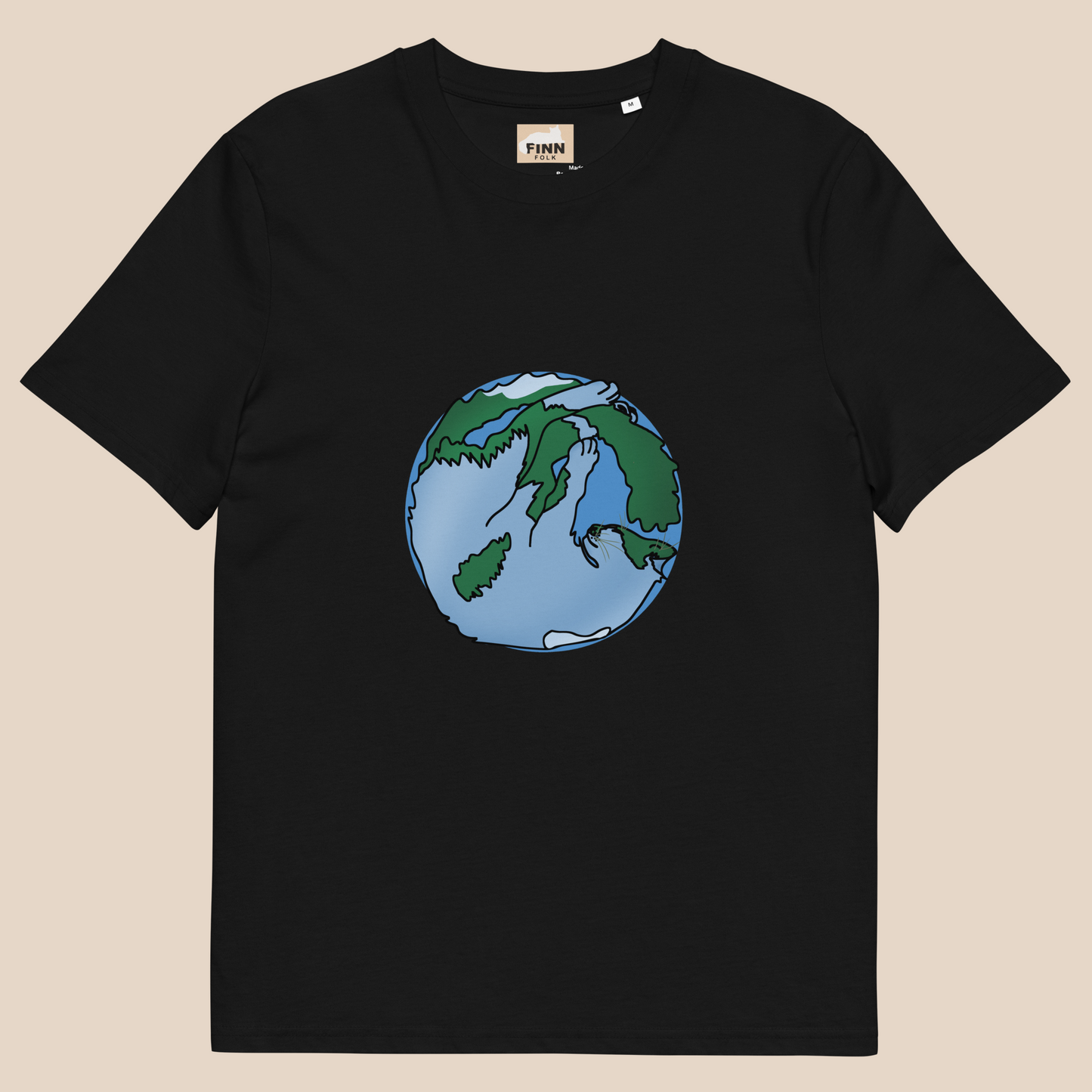 Cat Planet Finn organic cotton t-shirt