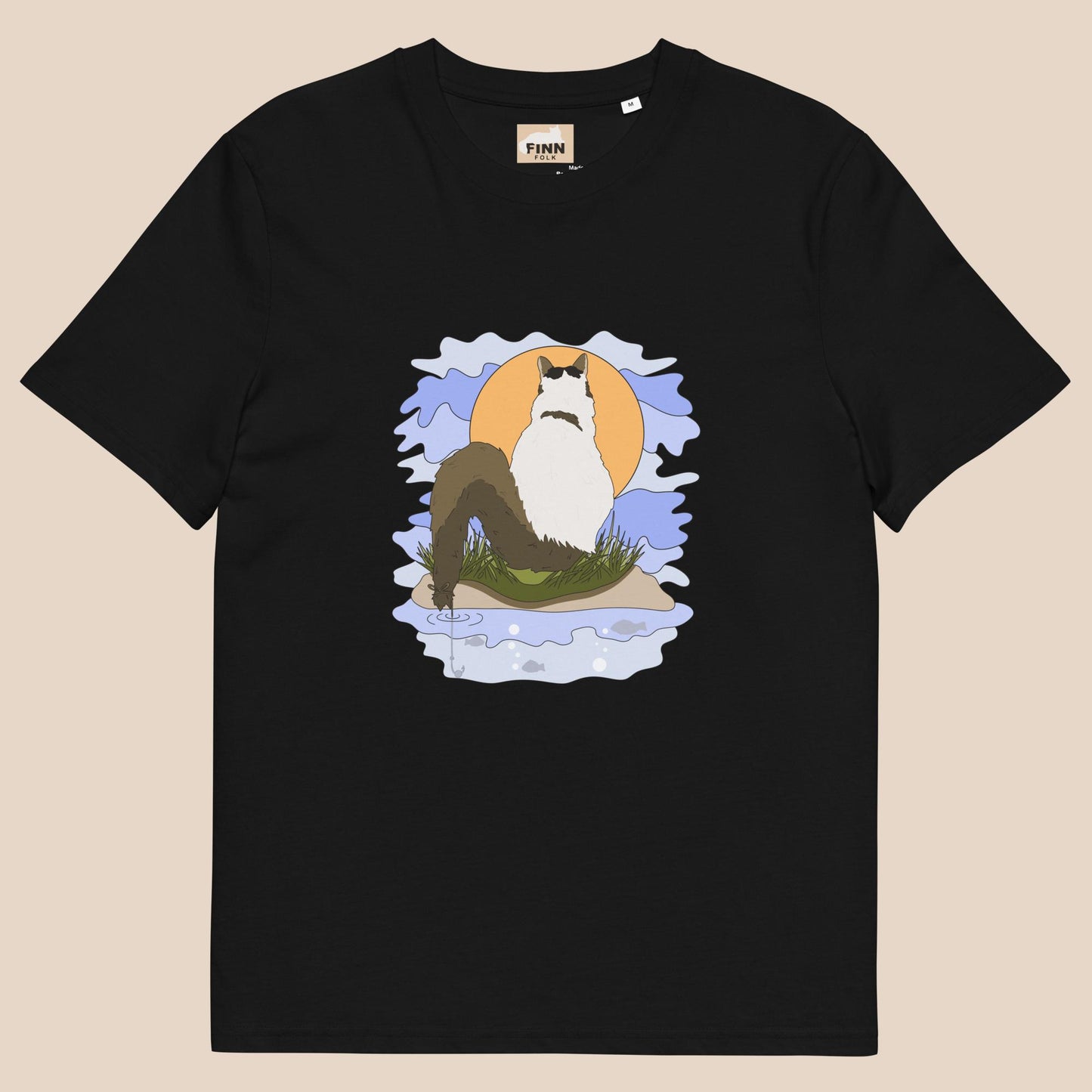 Tail fishing Finn organic cotton t-shirt
