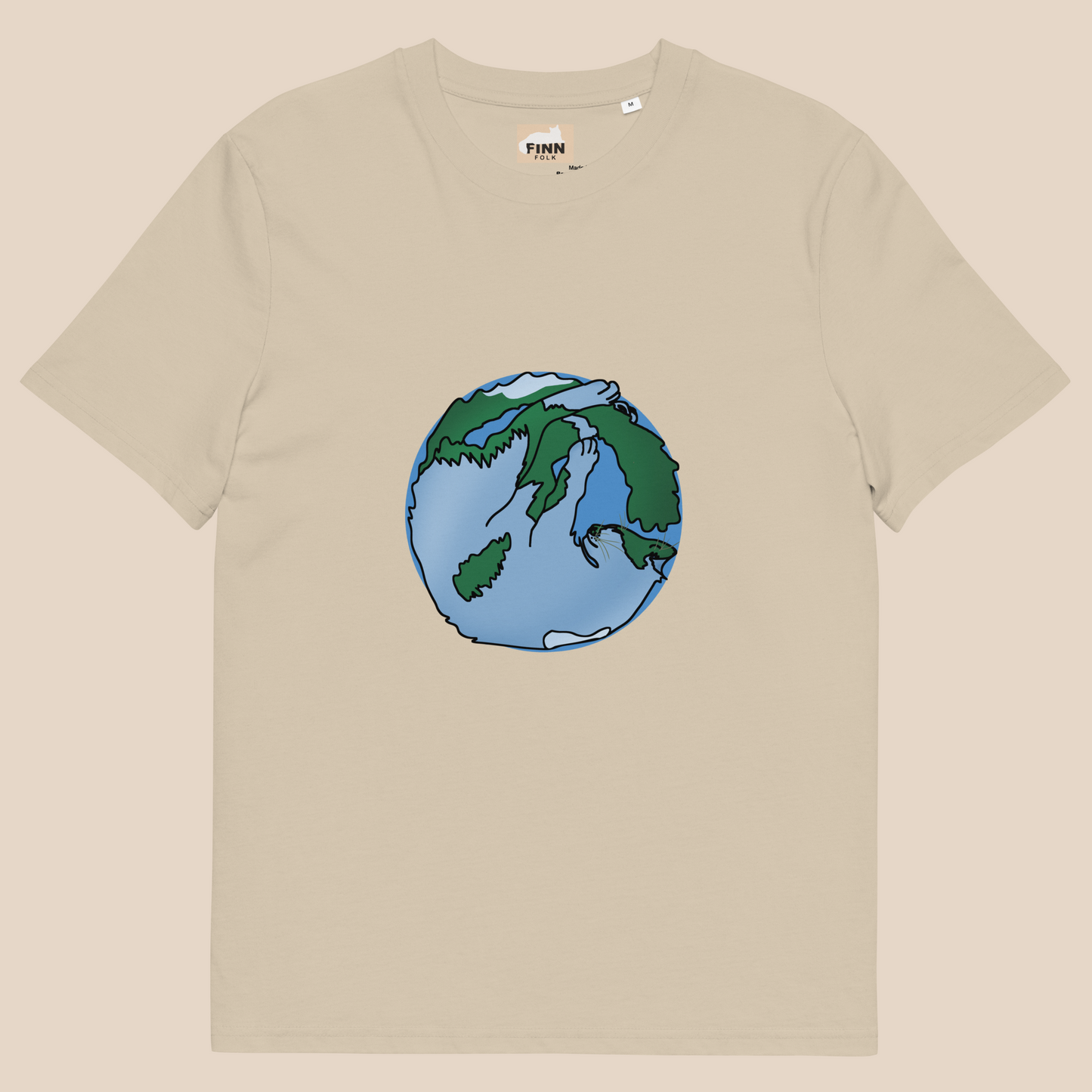 Cat Planet Finn organic cotton t-shirt