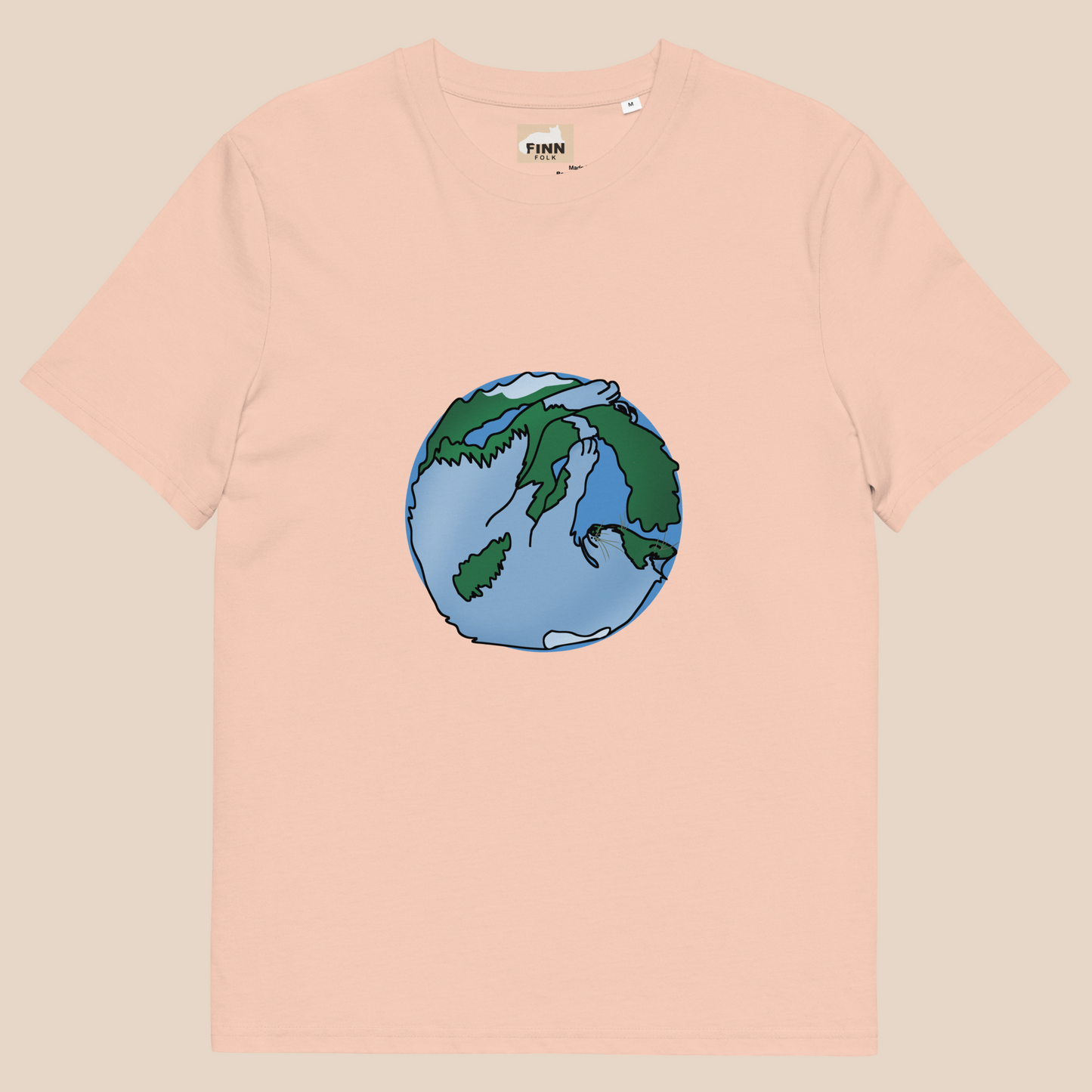 Cat Planet Finn organic cotton t-shirt