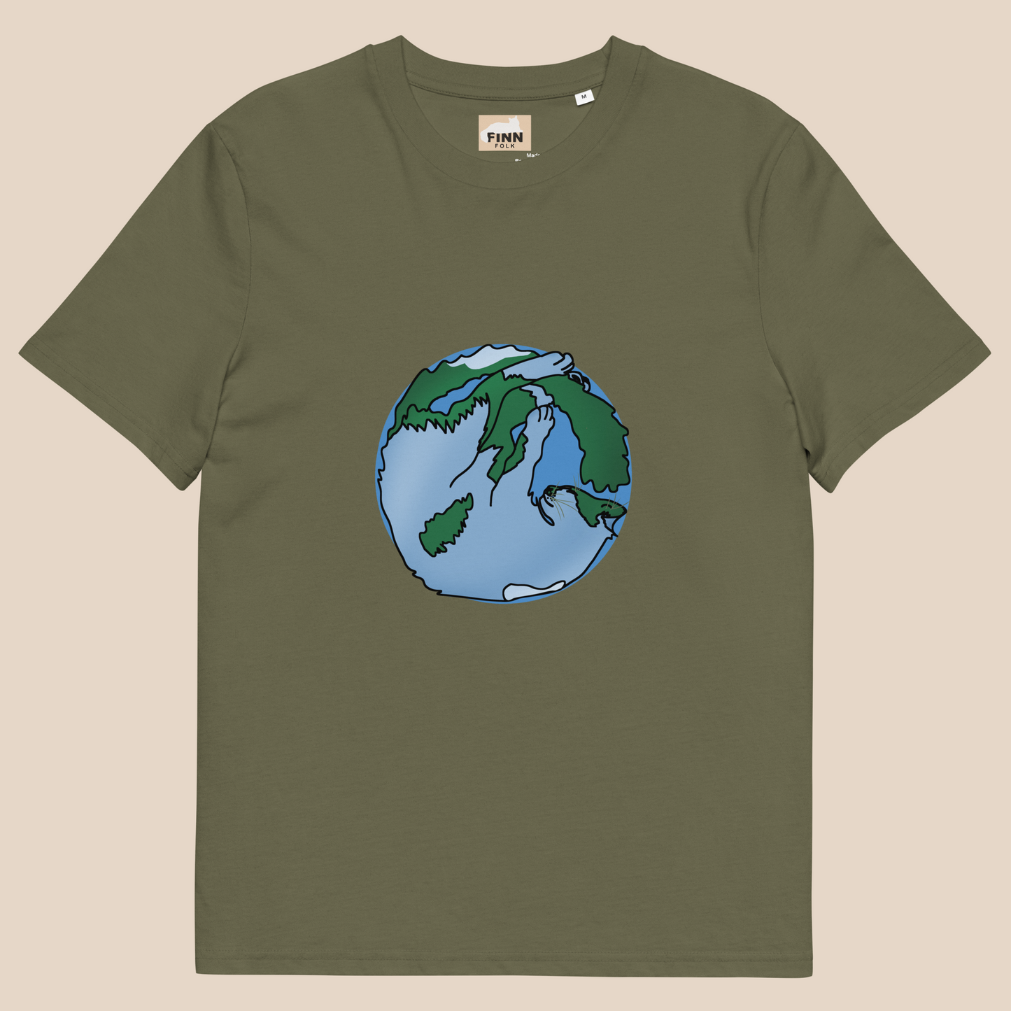 Cat Planet Finn organic cotton t-shirt