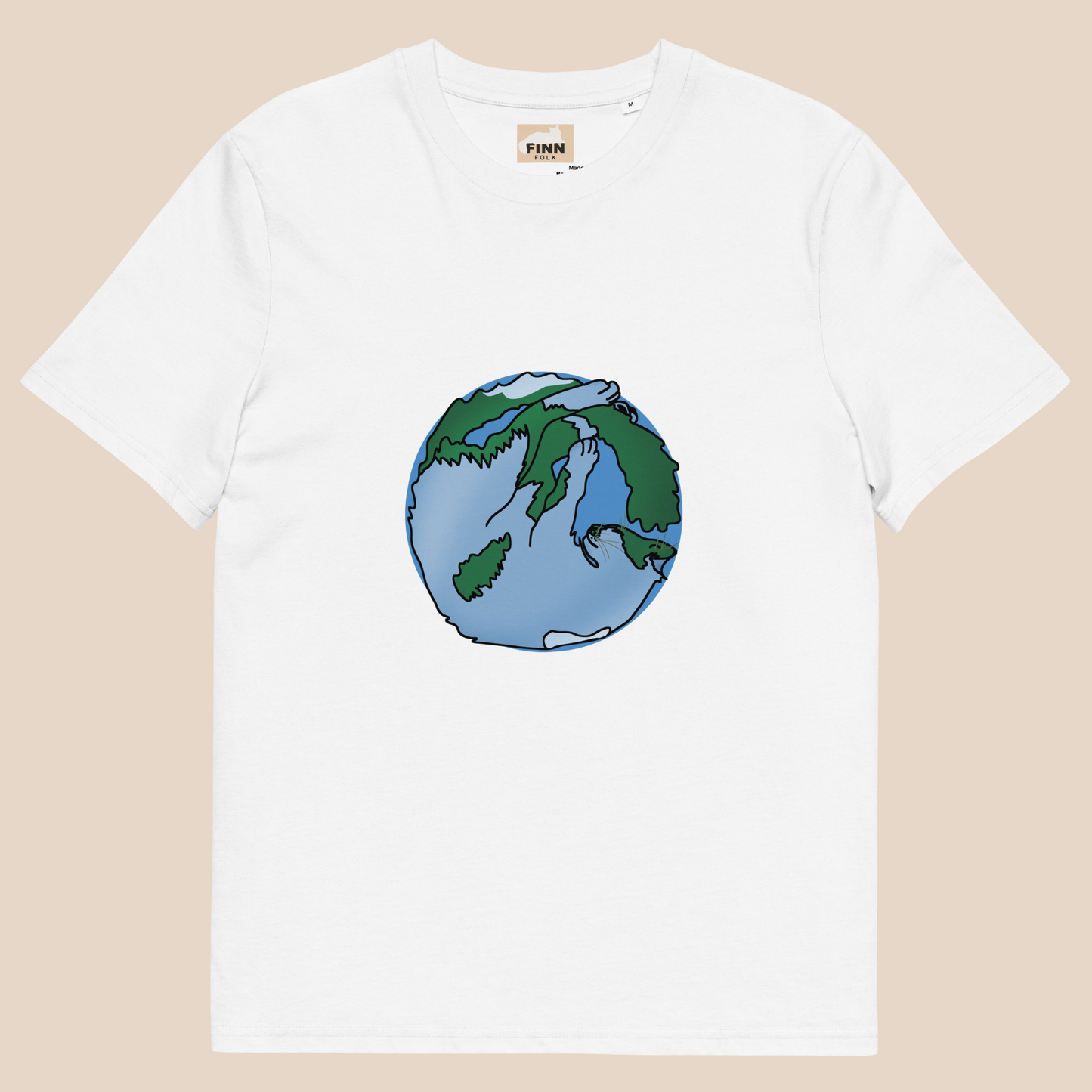 Cat Planet Finn organic cotton t-shirt